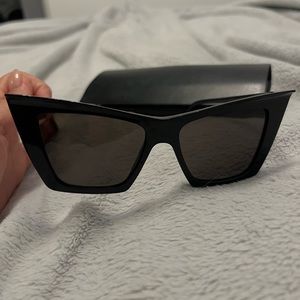 Saint Laurent Black Cat Eye Sunglasses
